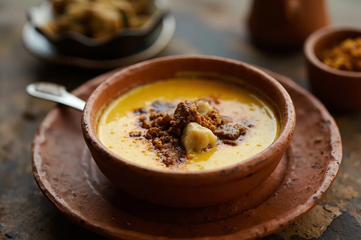 atole (maize-based hot drink, thickened with masa) — a signature plate from Pre-Hispanic Mesoamerican Traditions cuisine, prepared in the regional style.
