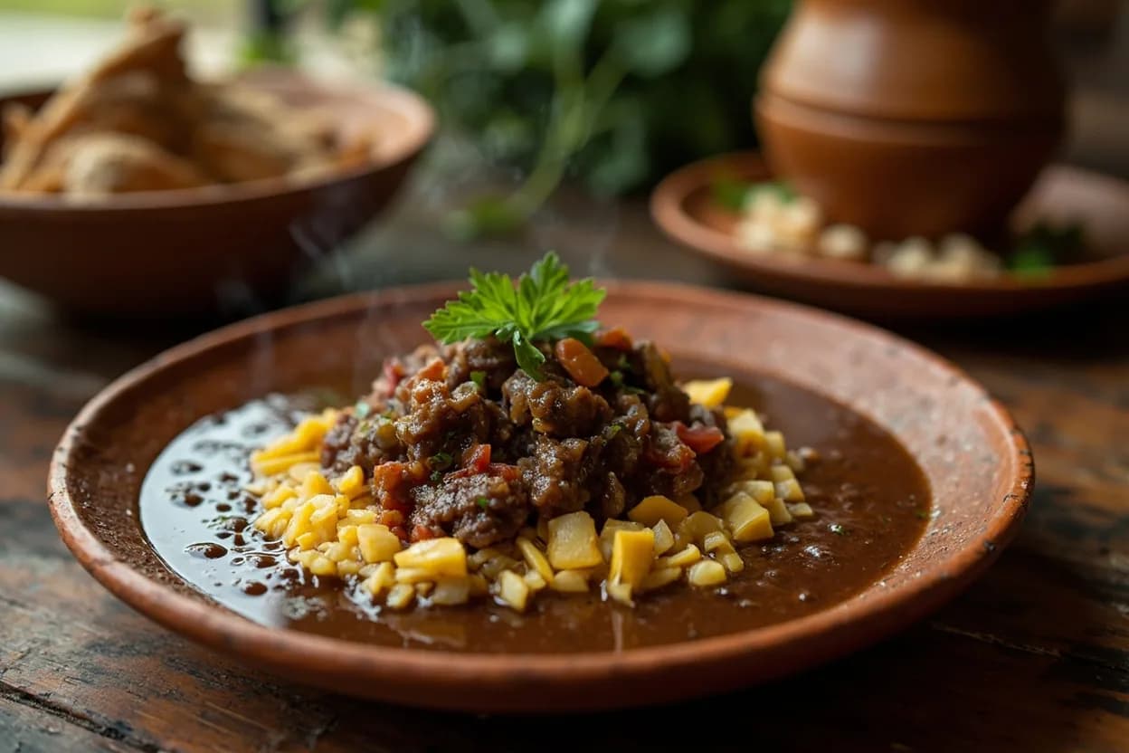 pozol (fermented maize and cacao drink of Maya origin) — a signature plate from Pre-Hispanic Mesoamerican Traditions cuisine, prepared in the regional style.