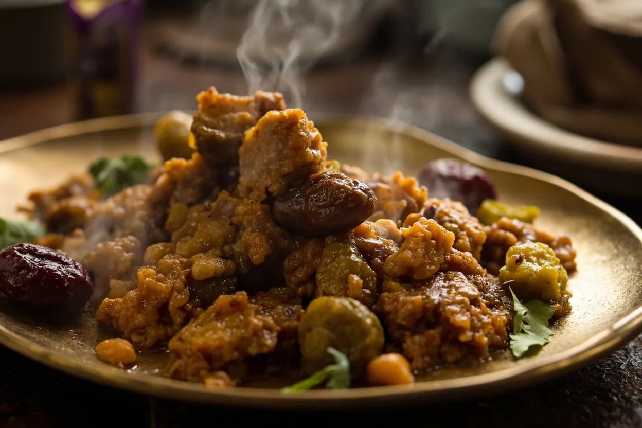 Ker Sangri (desert caper and bean vegetable) — a signature plate from Rajasthani cuisine, prepared in the regional style.