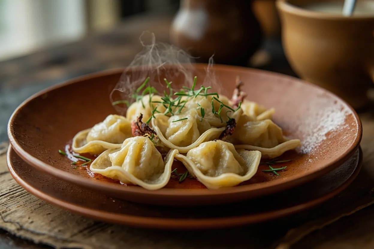 pelmeni — a signature plate from Russian (Imperial & Soviet) cuisine, prepared in the regional style.