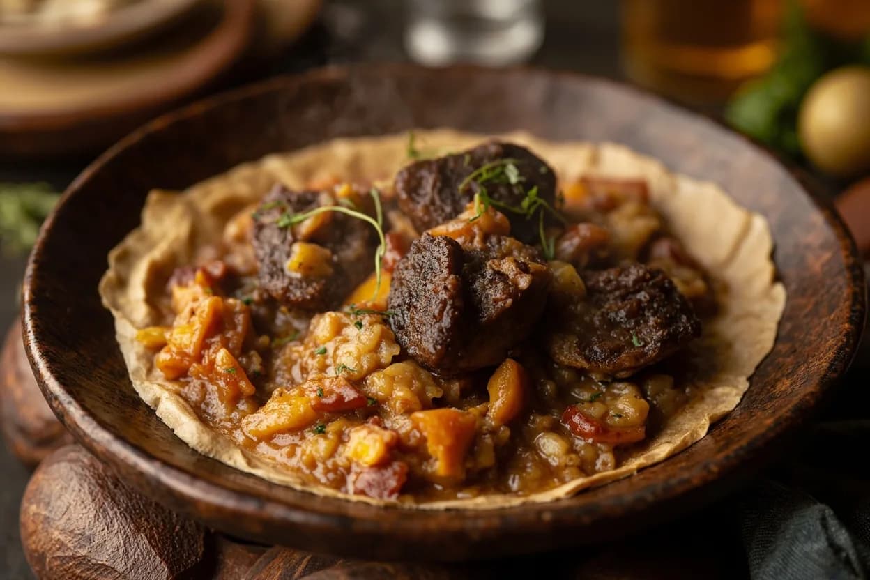 mafé — a signature plate from Senegalese cuisine, prepared in the regional style.