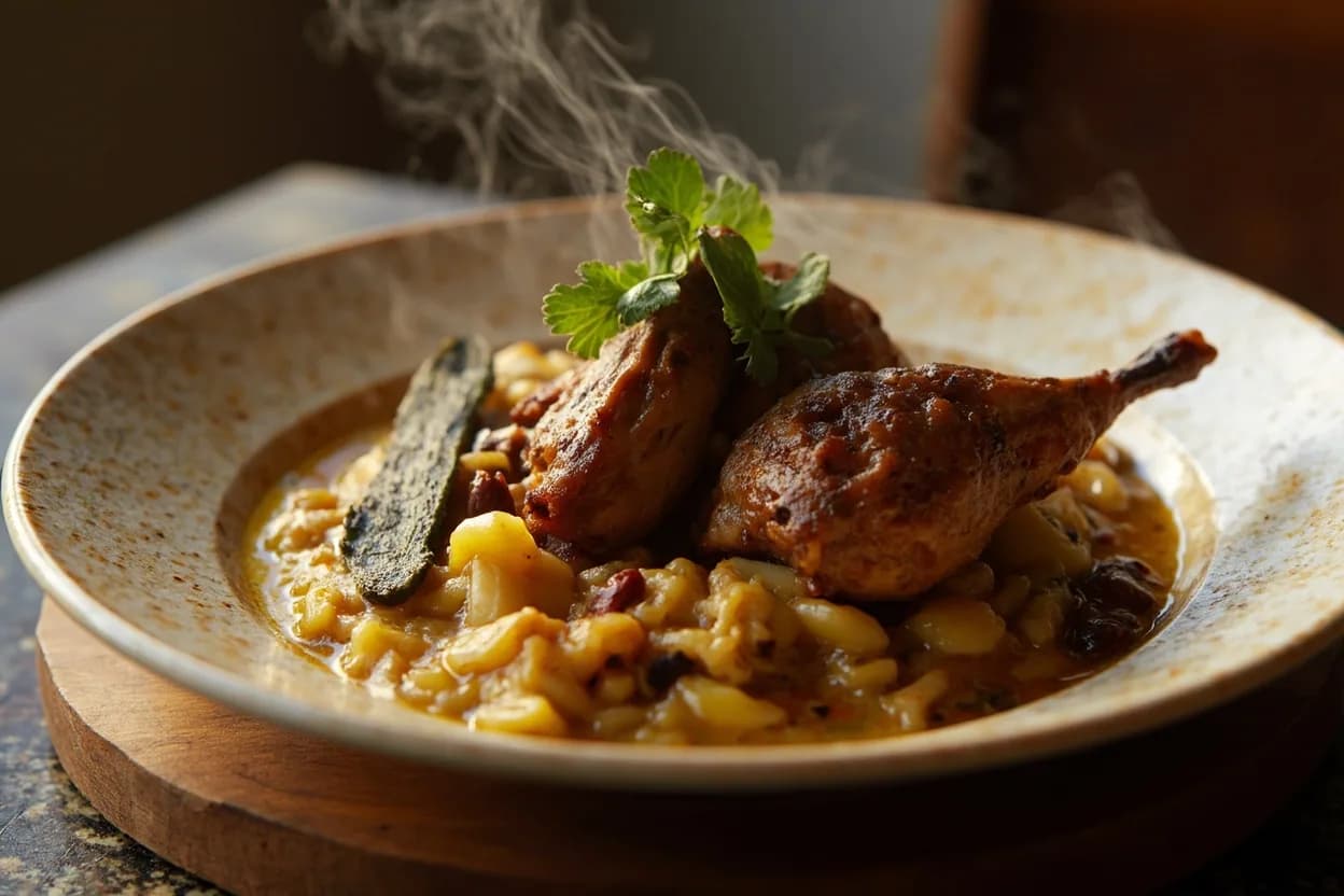 yassa poulet — a signature plate from Senegalese cuisine, prepared in the regional style.