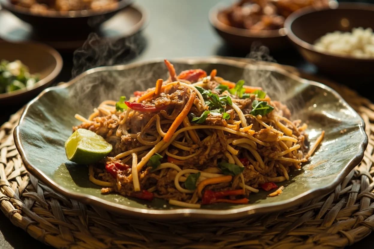 char kway teow — a signature plate from Singapore Hawker cuisine, prepared in the regional style.