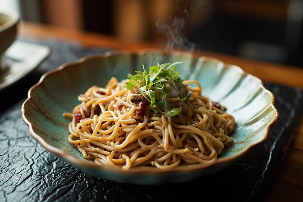 oyster vermicelli (蚵仔麵線) — a signature plate from Taiwanese cuisine, prepared in the regional style.