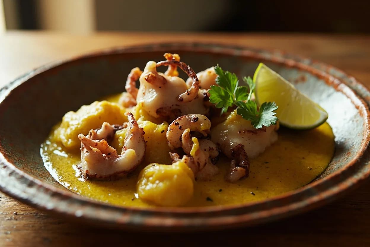 octopus curry (pweza wa nazi) — a signature plate from Tanzanian Coastal & Zanzibar cuisine, prepared in the regional style.