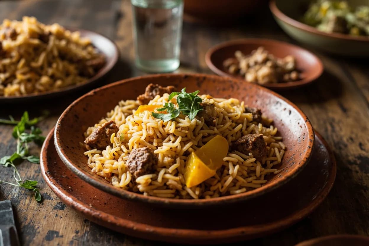 pilau (clove-cardamom-cinnamon spiced rice) — a signature plate from Tanzanian Coastal & Zanzibar cuisine, prepared in the regional style.