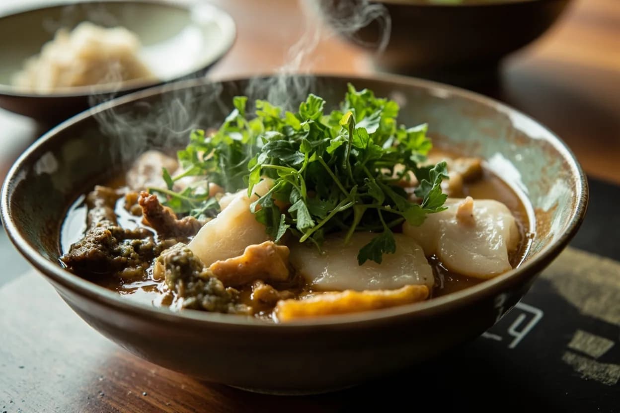 seri nabe (seri parsley hot pot, Miyagi) — a signature plate from Tohoku Regional Cuisine cuisine, prepared in the regional style.