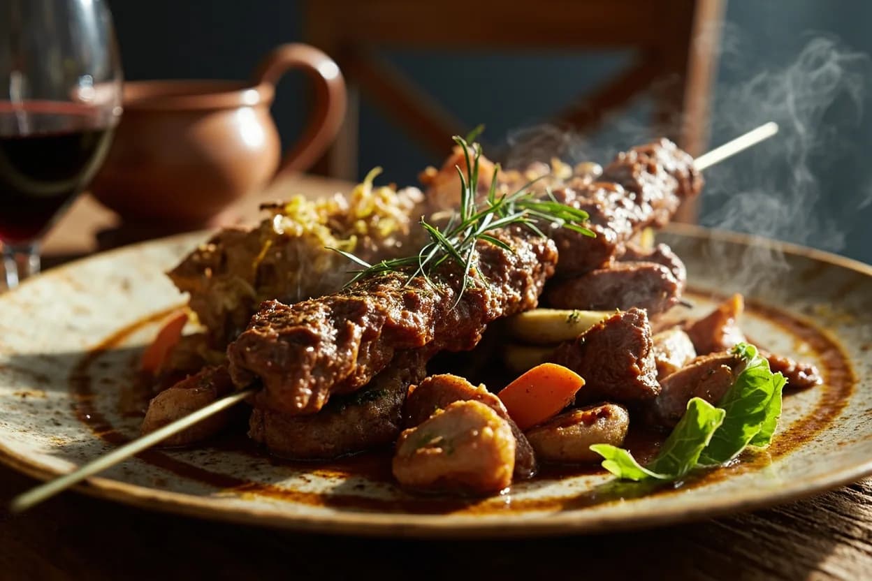 adana kebab (spiced lamb on wide skewer) — a signature plate from Turkish (Anatolian) cuisine, prepared in the regional style.