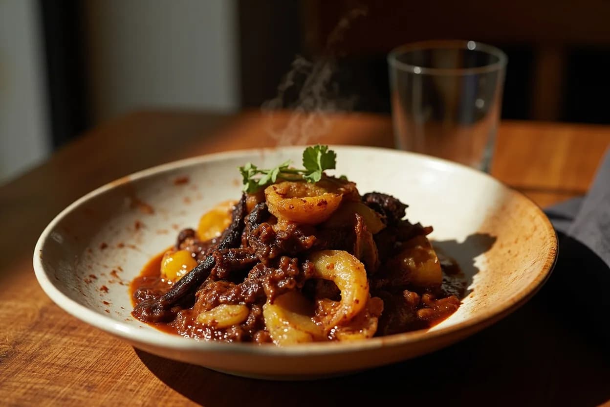 amala with ewedu and gbegiri — a signature plate from Yoruba (Southwest Nigerian) cuisine, prepared in the regional style.
