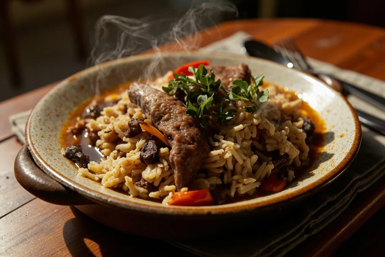 sadza ne kapenta (sadza with dried sardines) — a signature plate from Zimbabwean & Zambian cuisine, prepared in the regional style.