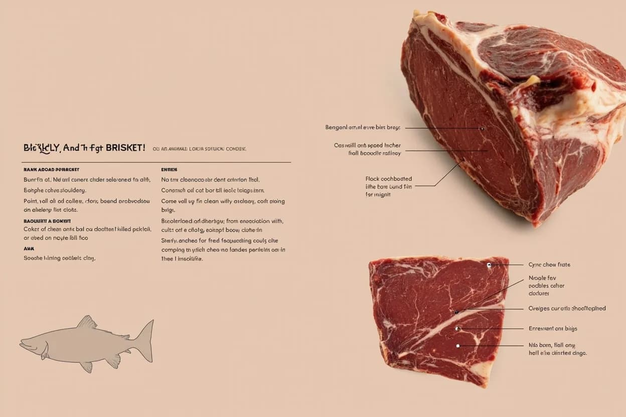 Where the beef brisket — flat vs. point lives on the source. Cut from the breast and lower chest, between the foreshank and the plate.