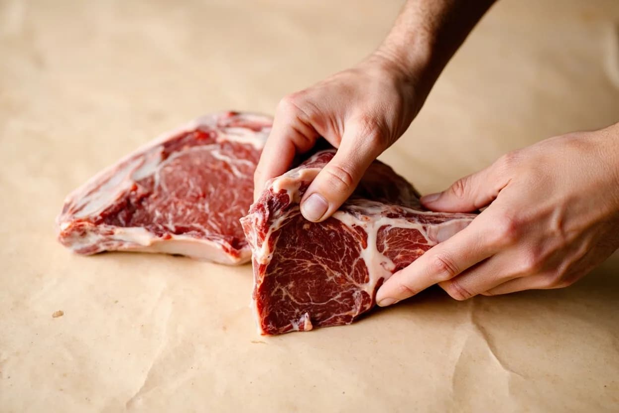 Where the beef tendon vs. shank cross-cut lives on the source. Both originate in the beef shank primal (the lower forelimb or hindlimb).