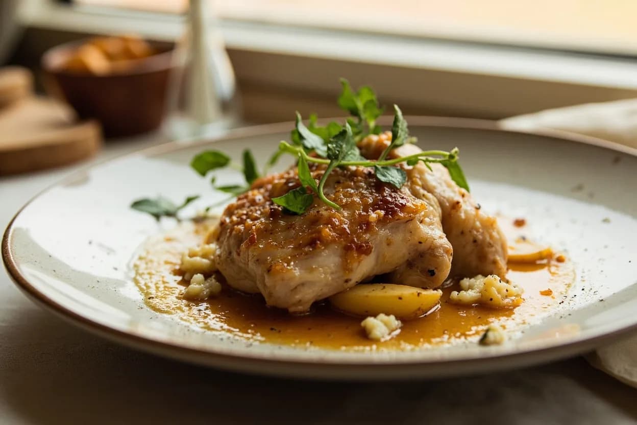 Chicken Suprême prepared the canonical way — Chicken Kiev. STEP 1 — Remove wishbone: locate the wishbone (furcula) at the neck end of the breast; score along both arms with a paring knife, hook with a finger, and pull free. This allows the breast to separate cleanly.