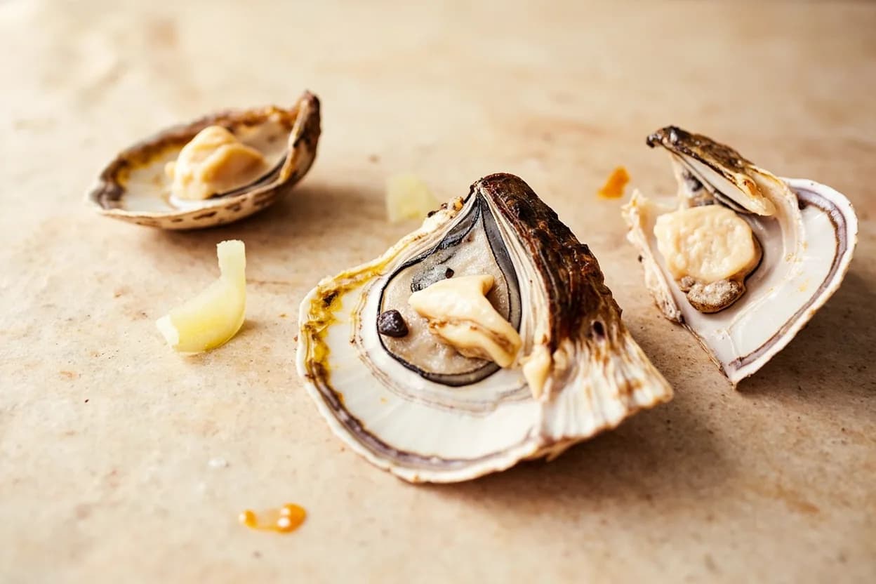 Where the clam shucking (raw vs. steamed) lives on the source. Primary species shucked raw: Littleneck clam (Mercenaria mercenaria, small — under 5 cm), Cherrystone (M.