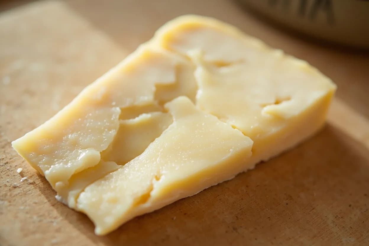 Crumbling Technique for Aged & Blue Cheeses in its raw whole-cut form on a butcher's board — Crumbling is the controlled fracturing of structurally friable or visually veined cheeses — principally feta, blue-veined cheeses (Roquefort, Gorgonzola Piccante, Maytag Blue, Stilton), and aged fres… Identifying traits: Broken surfaces are rough and irregular — mechanically and aesthetically distinct from a knife-cut face, Broken surfaces diffuse flavour compounds into liquids and dressings 2–3× faster than smooth-cut surfaces, Chunk size is variable by design — mix of large and small pieces creates textural contrast in salads.