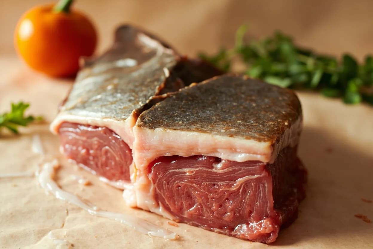 Where the fish suprême lives on the source. Cut from the upper, thickest portion of a large round-fish fillet — salmon, halibut, turbot, sea bass, or cod.