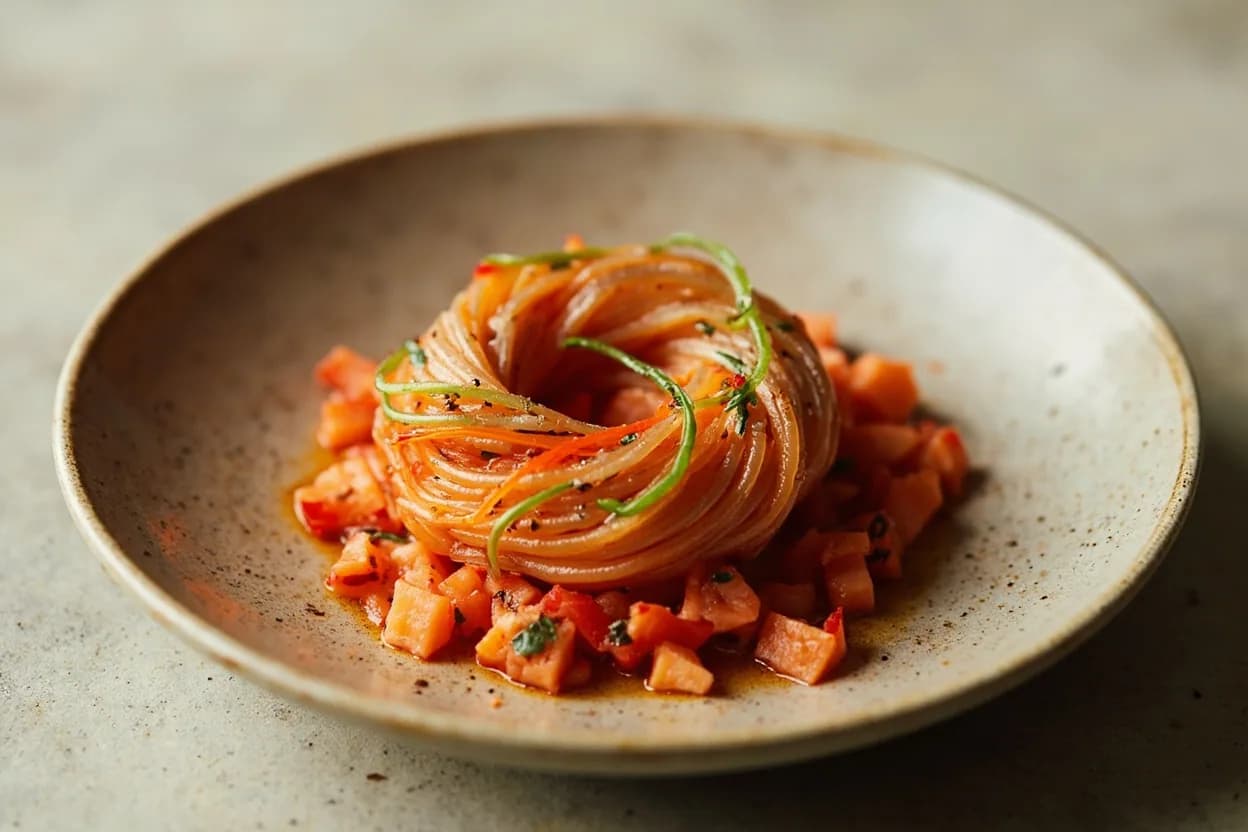 Kkakdugi Cube (Radish Donut Cut) prepared the canonical way — Kkakdugi (cubed radish kimchi). Peel the mu using a vegetable peeler or paring knife, removing the thin skin and any green or fibrous outer layer.