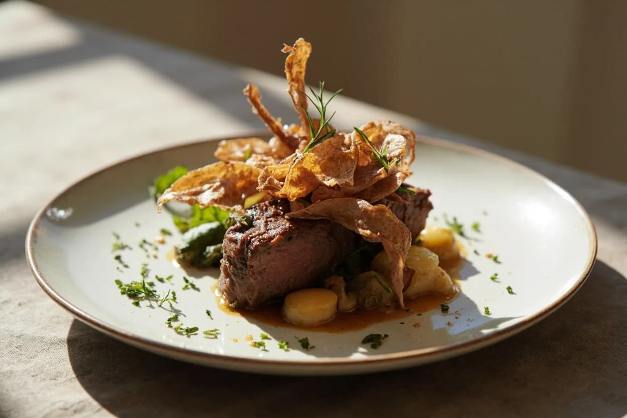 Lardons prepared the canonical way — Boeuf Bourguignon. Start with a solid slab of cured pork belly; slice the skin off if present.