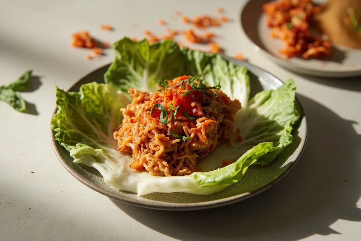 Napa Cabbage Cross-Cut for Kimchi prepared the canonical way — Baechu kimchi (tongbaechu-kimchi). Cut from the stem end: make a 6–8 cm longitudinal incision into the core of the whole head, then use both hands to pull the halves apart — the tear runs naturally along leaf joins and preserves more intact surface.
