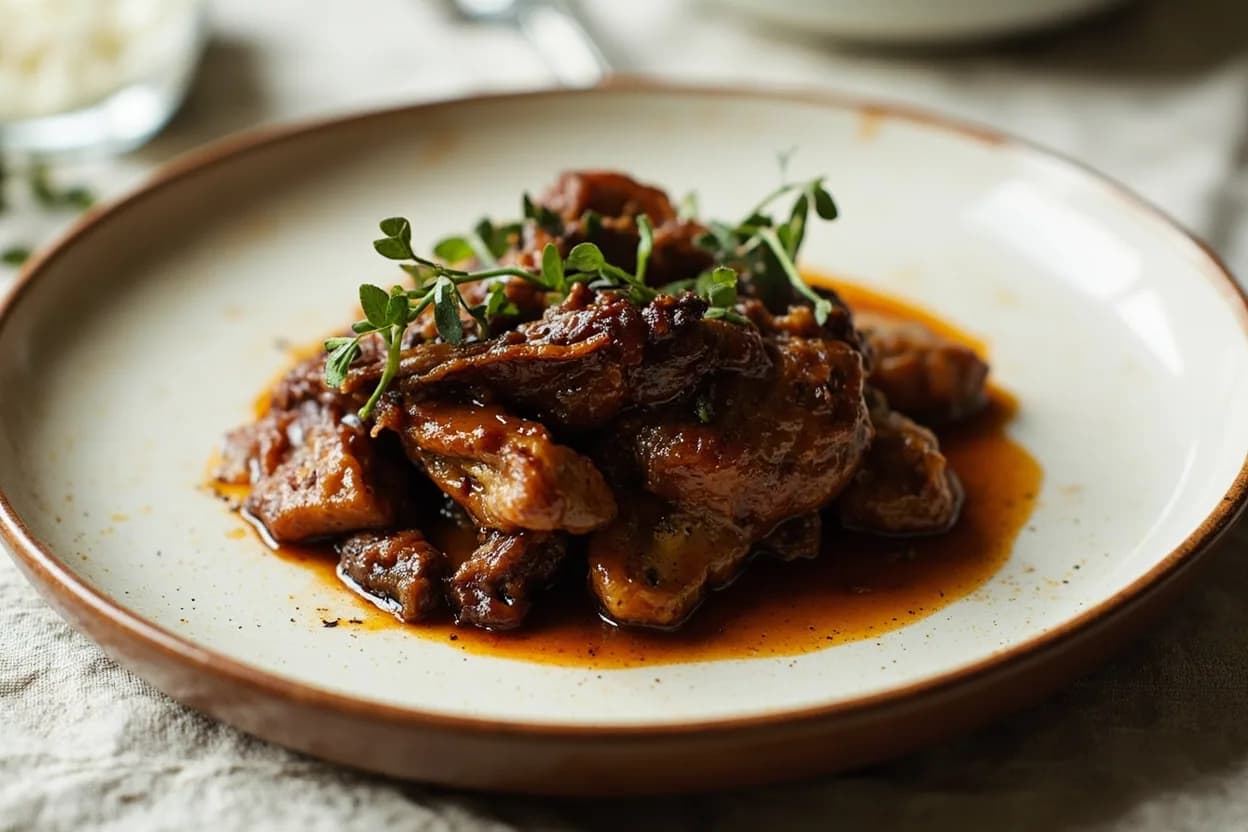 Oxtail — Cross-Cut vs. Segment prepared the canonical way — Rabo de toro al vino tinto (Spain, especially Andalusia). Season oxtail pieces liberally with salt at least an hour ahead (or overnight) to season through to the bone.