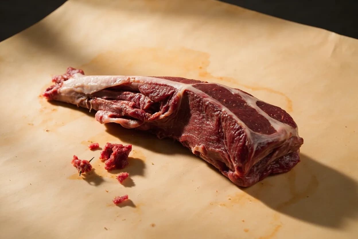 Where the presa ibérica lives on the source. Anterior shoulder cap of the Ibérico pig (Sus scrofa domesticus, Ibérico breed).