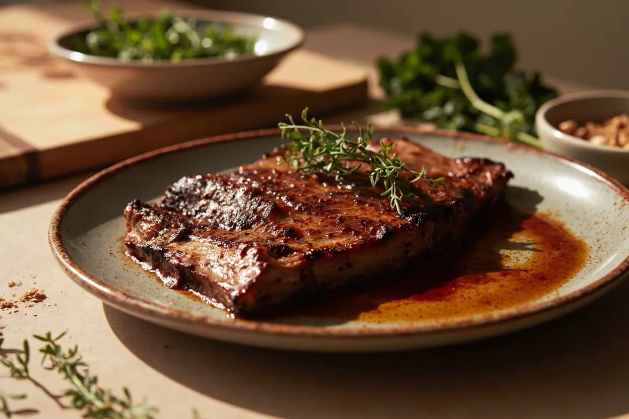 Bark Set Point (BBQ Crust) in practice — Texas-style smoked brisket. A simple Texas rub (kosher salt + coarse black pepper, equal parts) produces the most transparent bark that showcases smoke and Maillard flavors.