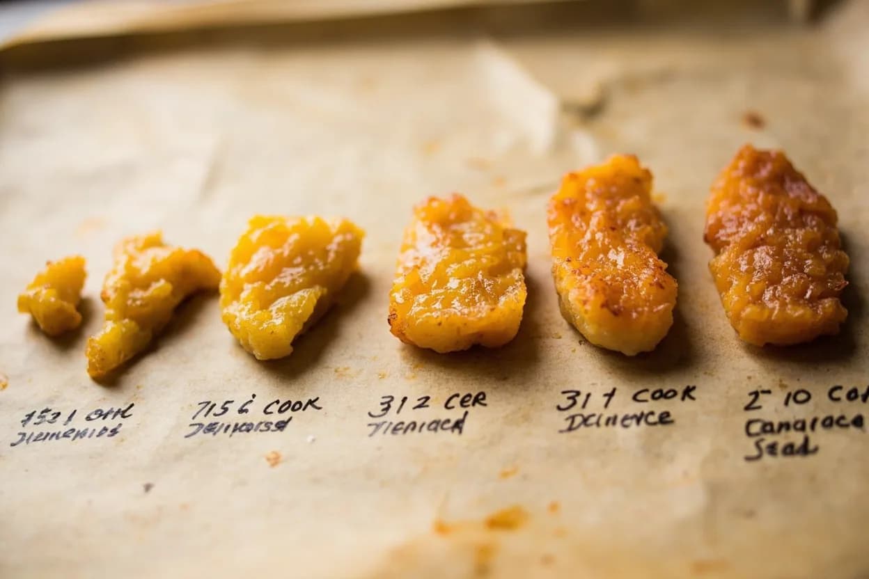 Bean Cook Doneness (Yield & Mash Test) in context — the stages just below and above, side-by-side. Bean cook doneness is the point at which dried or soaked legumes have absorbed sufficient water and undergone enough starch gelatinization and protein denaturation to become fully edible — soft throu… Target reference Simmering liquid 96–100°C (205–212°F); interior starch fully gelatinized above 90°C (194°F).