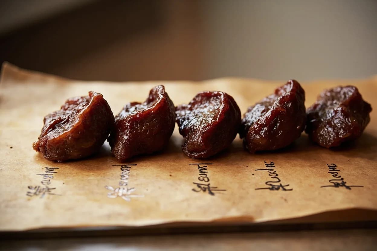 Beef Heart (Anticucho) Internal Temperature in context — the stages just below and above, side-by-side. Anticuchos are skewered and char-grilled pieces of beef heart, a street food and traditional preparation originating in Peru with roots in Andean and Afro-Peruvian cooking. Target reference 60–65°C (140–149°F) for char-grilled anticucho style.