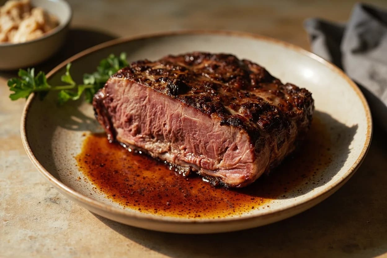 Beef Stall (150–170°F) in practice — Whole packer brisket (12–16 lb) smoked at 225–250°F. The Texas crutch can use either aluminum foil (airtight, maximum steam, fastest stall break but softest bark) or unwaxed butcher paper (breathable, less steam, slower stall break but better bark preservation).