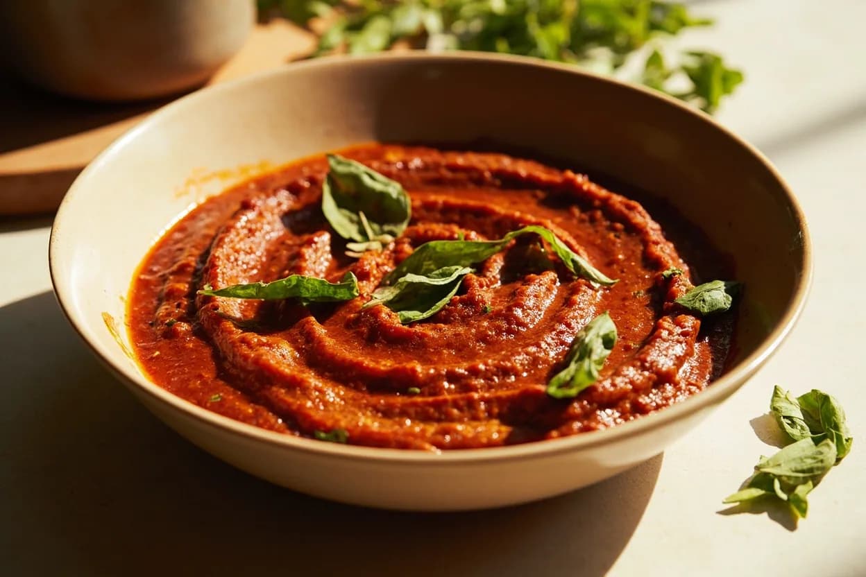 Berbere Paste Toasting Endpoint in practice — Doro wat. Traditional berbere preparation separates the two stages deliberately.