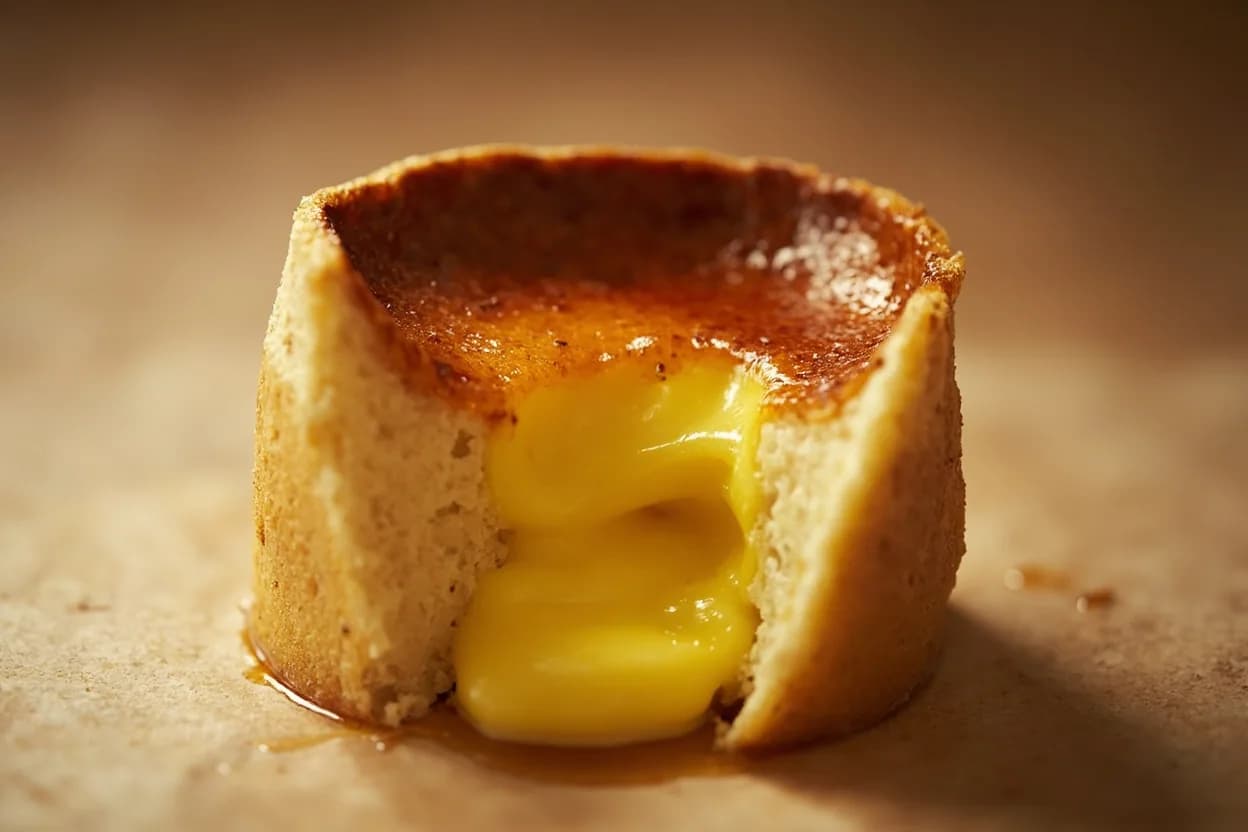 Custard Nappe Point at 83°C / 181°F. Between 70°C and 85°C, egg yolk lipoprotein particles unfold and begin to aggregate into a loose, continuous network throughout the custard. Visual cues: Custard visibly thickens in the pan — a wooden spoon moved through it leaves a trail that closes slowly, Steam rises but no bubbles break the surface; if boiling bubbles appear, the custard is already close to curdling, Dip a spoon and run a finger across the back: the line holds clean and crisp without the custard flowing back.
