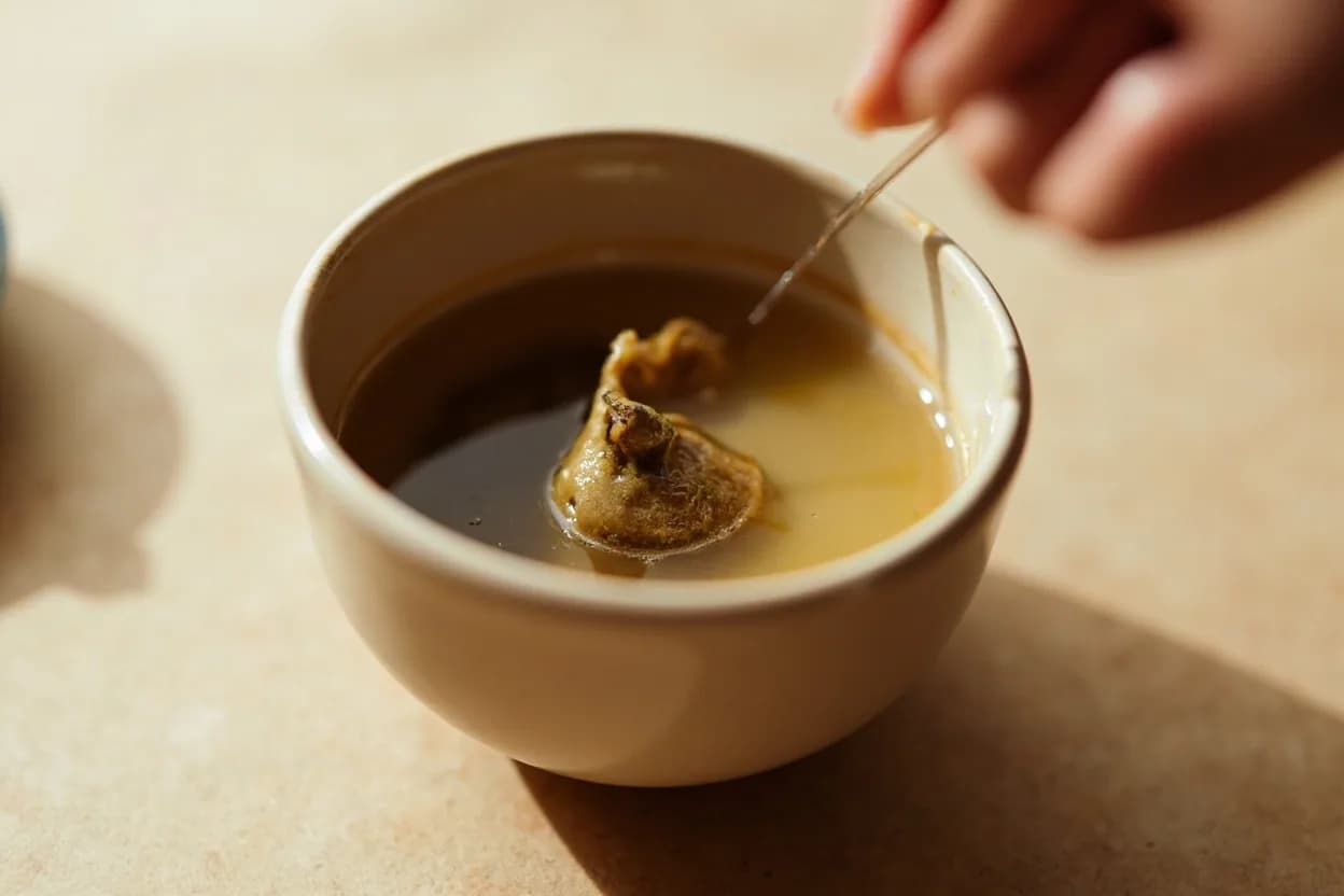 Dashi Extraction Temperature (Kombu) in practice — Ichiban dashi (first dashi). Mizudashi (cold-brew dashi) extracts a purer, more nuanced glutamate profile.