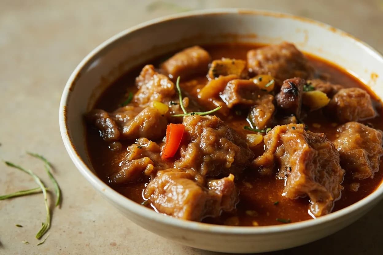 Doenjang & Ganjang Fermentation Maturity in practice — Doenjang jjigae (Korean soybean paste stew). Historically, meju bricks were prepared in the lunar 10th–11th months (October–November), dried over winter, then placed in onggi with brine in early spring.
