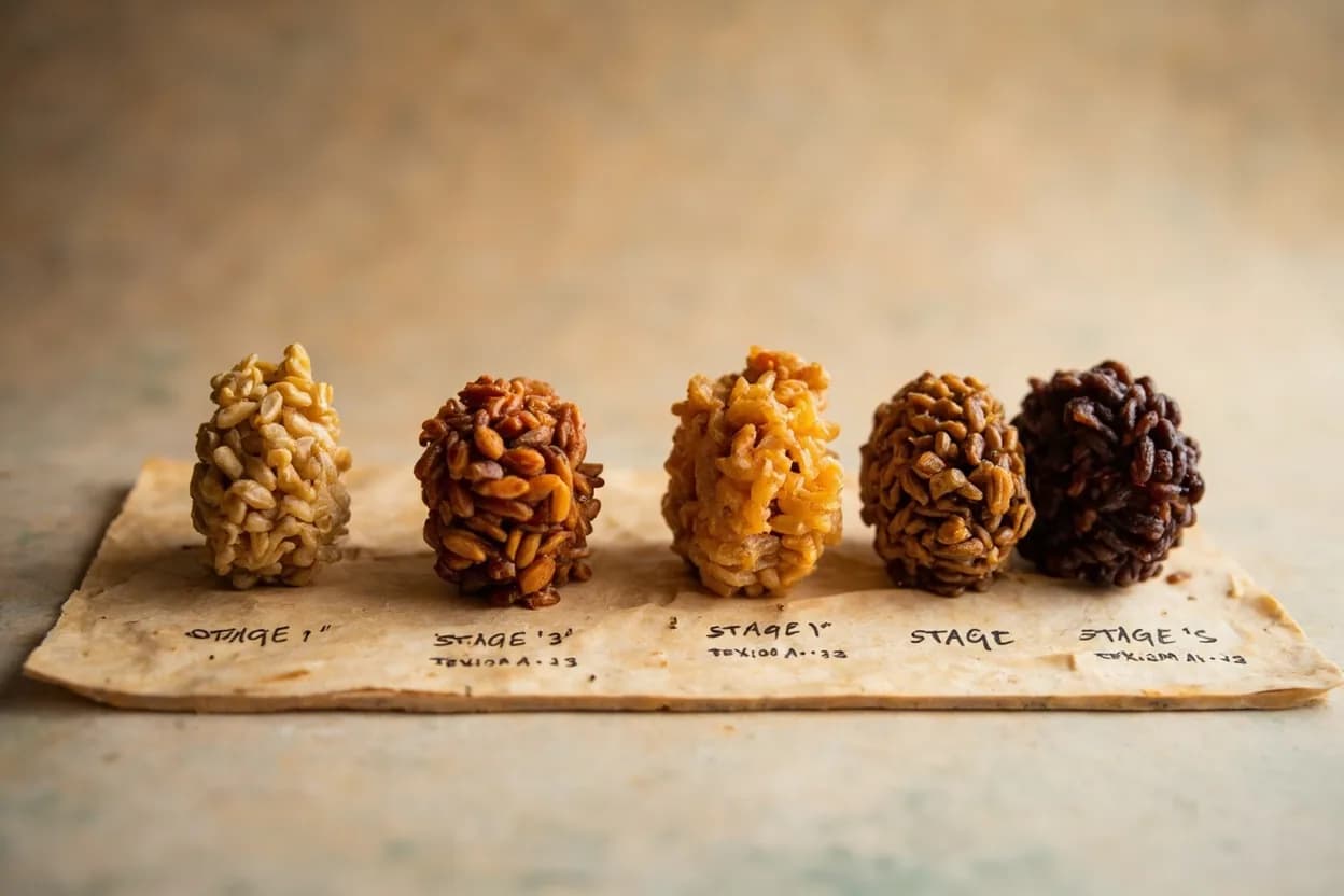 Dried Legume Fully Cooked Stage in context — the stages just below and above, side-by-side. The fully cooked stage for dried legumes such as chickpeas, kidney beans, and black beans describes the narrow window in which starch gelatinization and protein denaturation are complete throughout t… Target reference Cooking liquid at 96–100°C (205–212°F); interior cell temperature must reach and sustain ~90°C (194°F) for starch gelatinization.