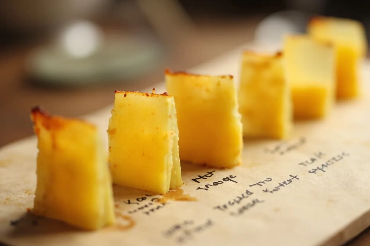 Egg Yolk Ribbon Stage in context — the stages just below and above, side-by-side. The ribbon stage is a critical structural milestone in baking and pastry where egg yolks (or whole eggs) are beaten with sugar until the mixture turns pale yellow, roughly triples in volume from inco… Target reference range.