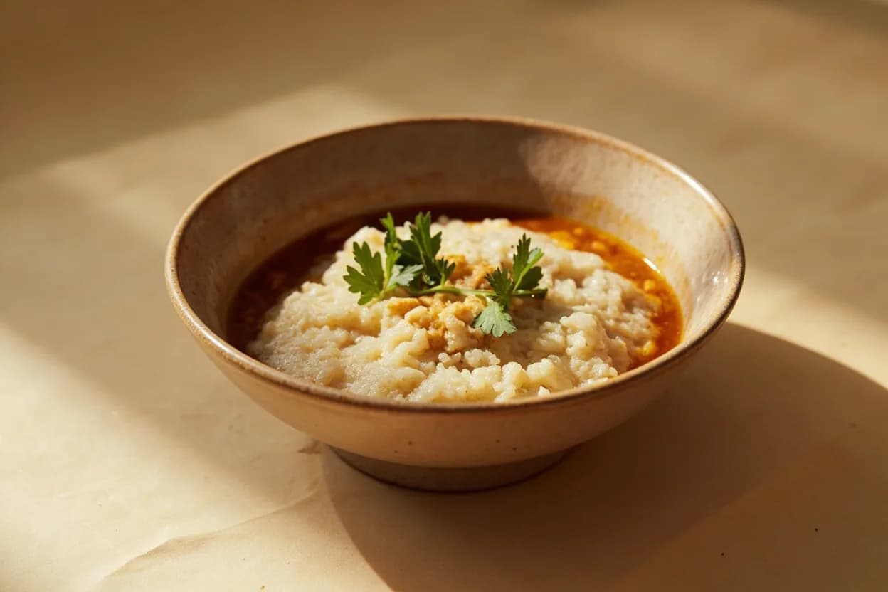 Fufu & Ugali Pull (Elasticity Test) in practice — Fufu with egusi soup (Nigeria, Ghana). In West Africa, 'fufu' describes a method as much as a product.