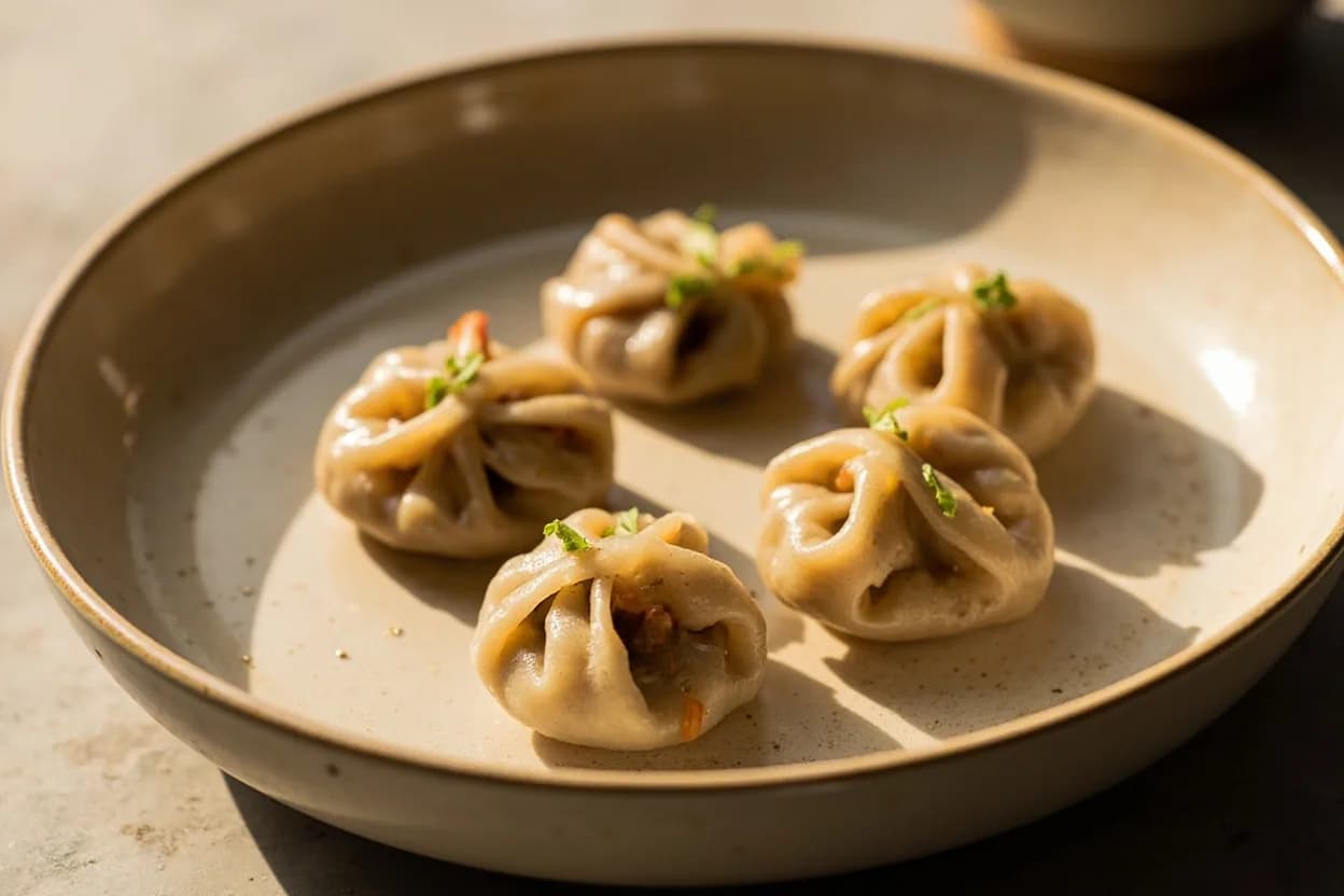 Ground Pork Safe Temperature in practice — Pork siu mai (dim sum dumplings). Whole-muscle pork has pathogens only on the outer surface, where heat kills them almost instantly at grill or pan temperatures.