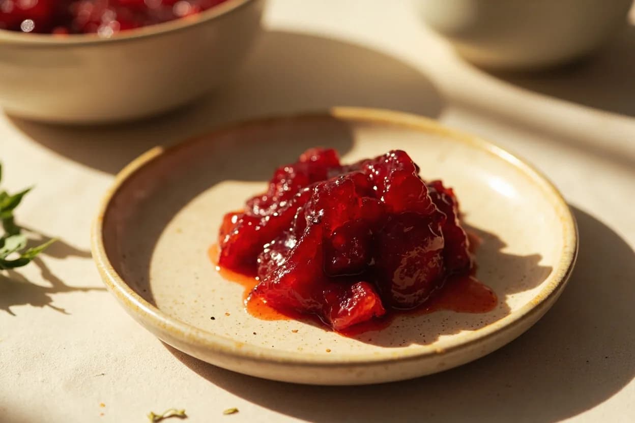Jam & Preserve Set Point in practice — Strawberry jam. Water boils at lower temperatures at altitude, meaning the same boiling-point elevation (4–5°C above local water boiling point) occurs at a lower absolute temperature.