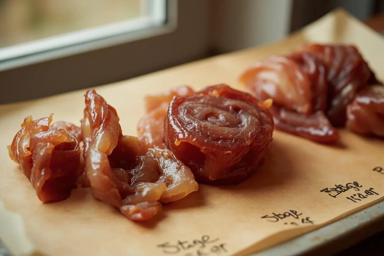 Jamón Curing Stages in context — the stages just below and above, side-by-side. Spanish jamón — both Serrano (white pig) and Ibérico (Iberian black pig) — is cured through a precisely staged process that mirrors the seasonal climate of the Spanish meseta: cold and damp in winter… Target reference Salting: 0–5°C; Post-salting: 3–6°C; Drying/secadero: 6–16°C rising through summer to 26–34°C; Bodega/cellar: 15–20°C year-round.
