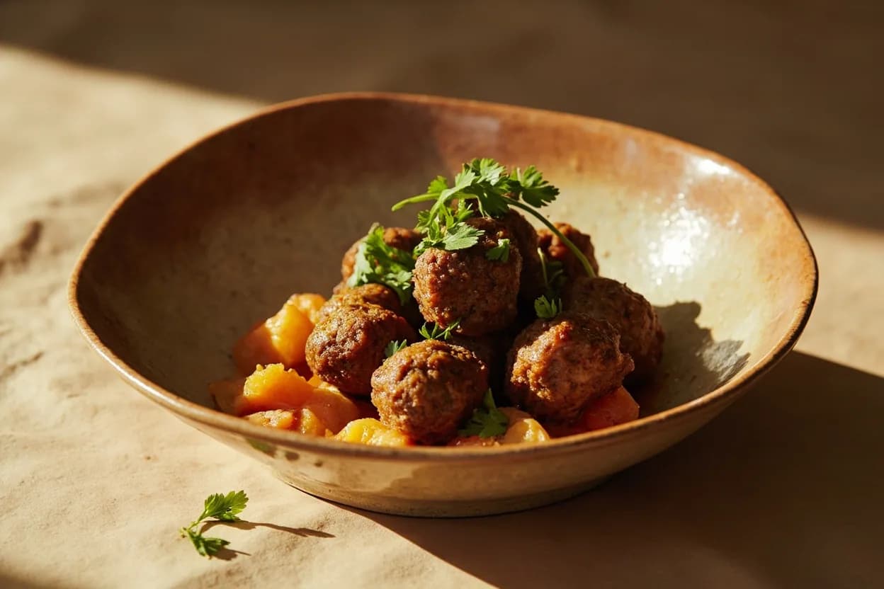 Kofta: Cooked-Through Internal Check in practice — Adana kebab. In many Middle Eastern butcher shops, kofta is ground from whole muscles to order and immediately formed — a practice that reduces but does not eliminate pathogen risk.