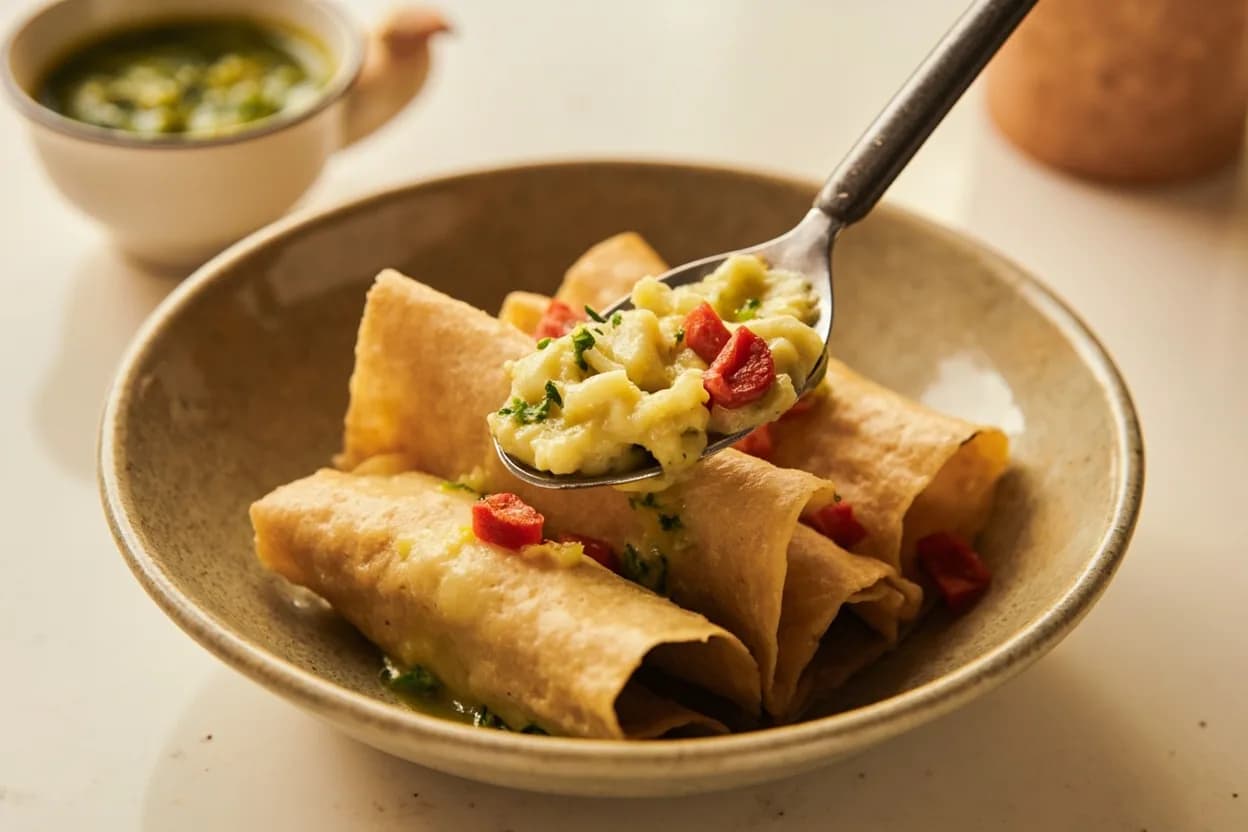 Masa Readiness (Float Test) in practice — Tamales de rajas con queso. The float test applies to both fresh-ground masa (from a tortillería) and masa prepared from masa harina (Maseca or similar).