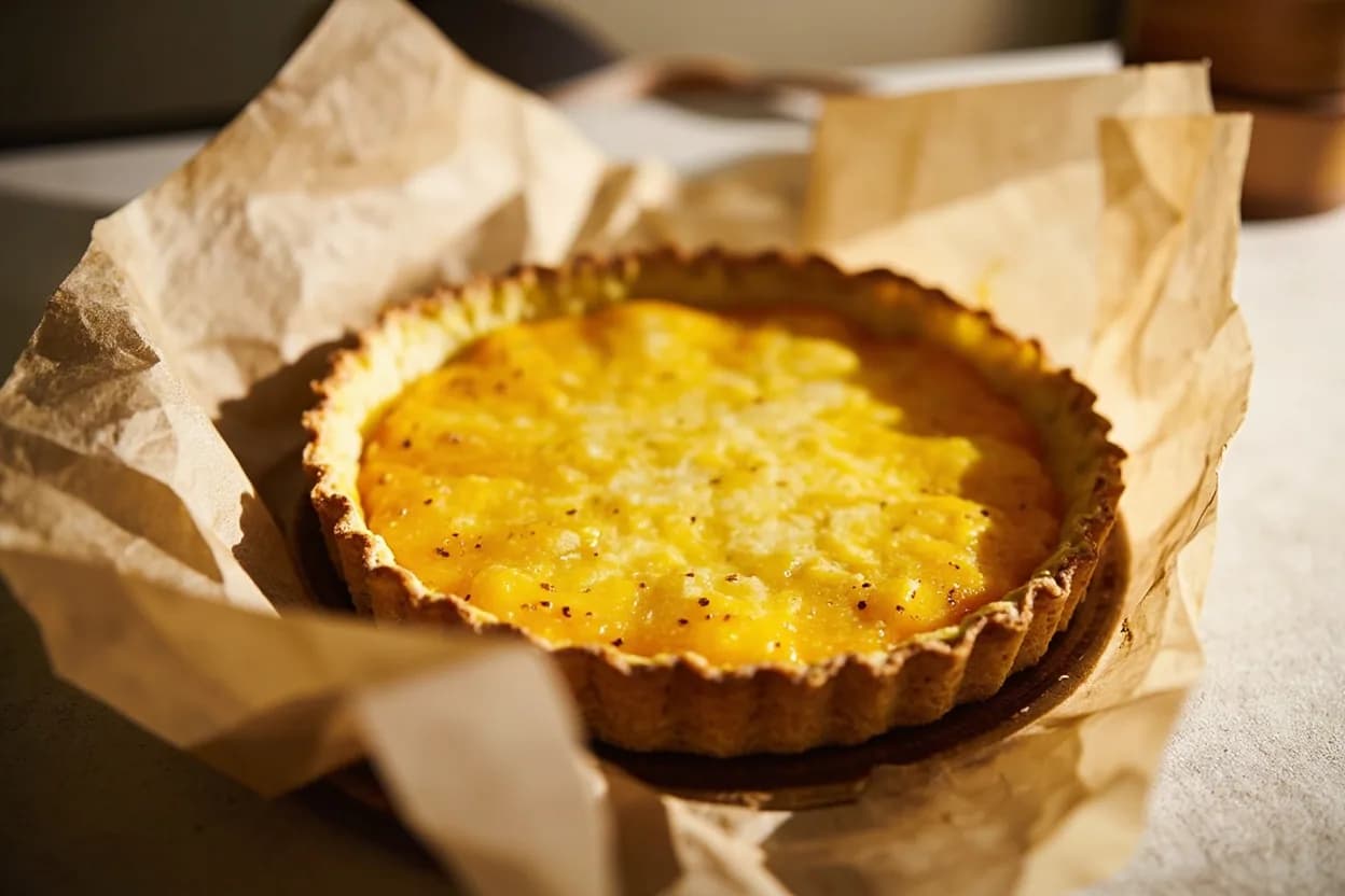 Pâte Sucrée Blind-Bake Doneness in practice — Tarte au citron. A full blind bake is required for shells filled with no-bake or cold fillings (pastry cream, mousses, set ganache).