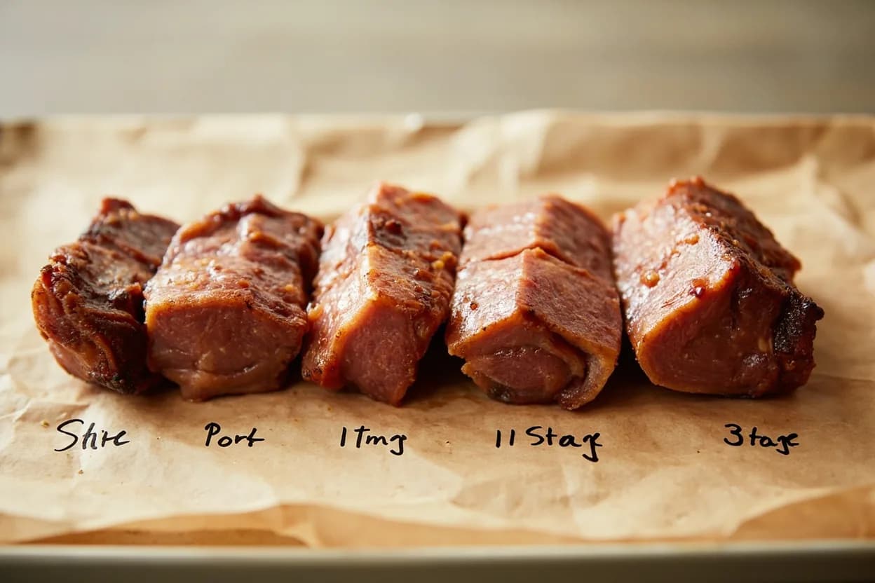Pork: Safe Whole-Muscle Internal Temperature in context — the stages just below and above, side-by-side. In May 2011 the USDA Food Safety and Inspection Service revised its safe minimum internal temperature recommendation for whole-muscle pork cuts (loins, chops, tenderloin, roasts) from 71°C (160°F) to… Target reference 63°C / 145°F.