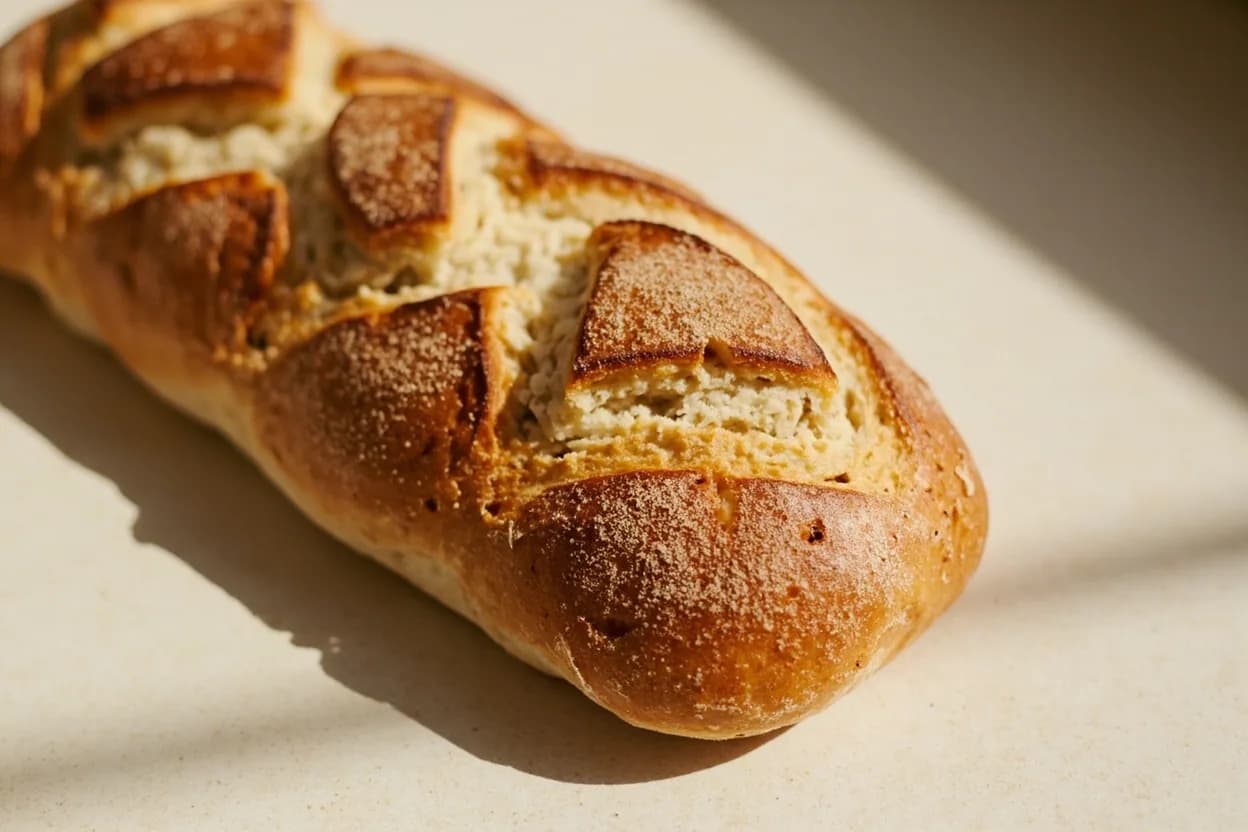 Proof Readiness (Poke Test) in practice — Pan loaves (white sandwich bread, milk bread). During proofing, yeast fills the gluten matrix with CO₂ bubbles and relaxes the network through enzymatic activity.