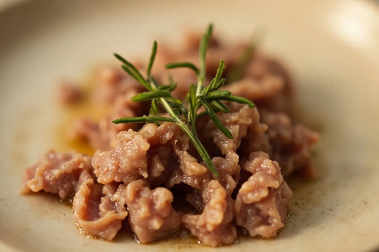 Rillettes Render & Hold Temperature in practice — Rillettes de Tours. A heavy Dutch oven in a 90°C oven maintains the steadiest temperature.