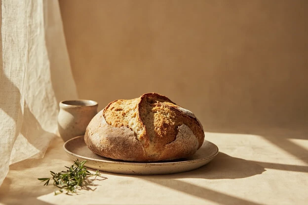 Sourdough Bulk Fermentation Cues in practice — Sourdough boule. No sourdough recipe should specify 'bulk ferment for 4 hours' without also specifying a target dough temperature.