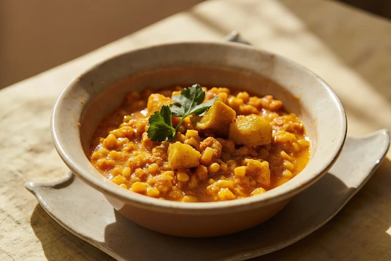 Spice Bloom Readiness in Hot Fat in practice — Dal tadka (tempered lentils, Indian). Ghee is the traditional fat for tarka in North Indian cooking because its high smoke point (~250°C) and clarified milk-solid base complement spice aromatics without competing.