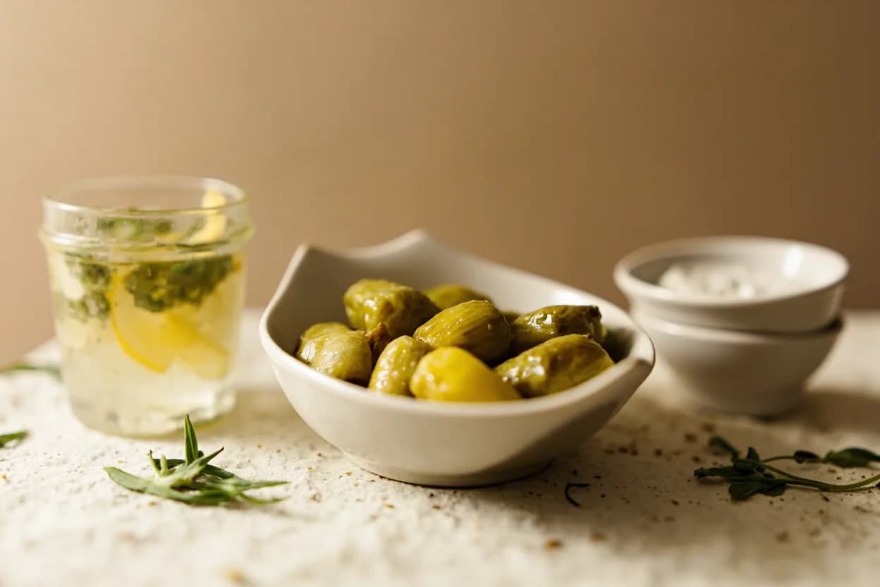 Vinegar Pickling Brine pH Target in practice — Bread-and-butter pickles. Commercial distilled white vinegar and cider vinegar labeled 5% acidity are the standard for tested canning recipes.