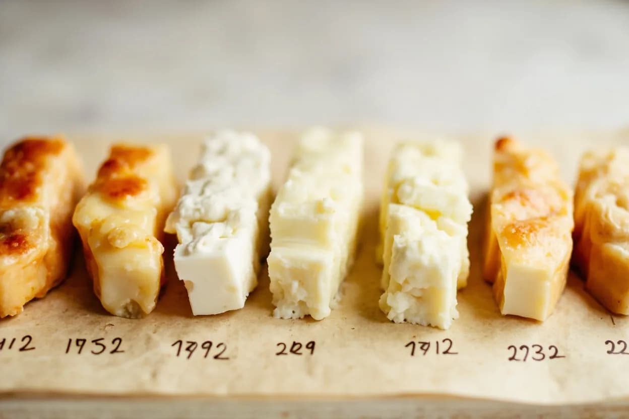 Whey Draining Temperature for Ricotta in context — the stages just below and above, side-by-side. Ricotta ('recooked' in Italian) is traditionally a whey cheese made by reheating the whey left from cheesemaking to 85–90°C (185–195°F) and acidifying it slightly (with vinegar, citric acid, or lacti… Target reference 85–90°C (185–195°F).