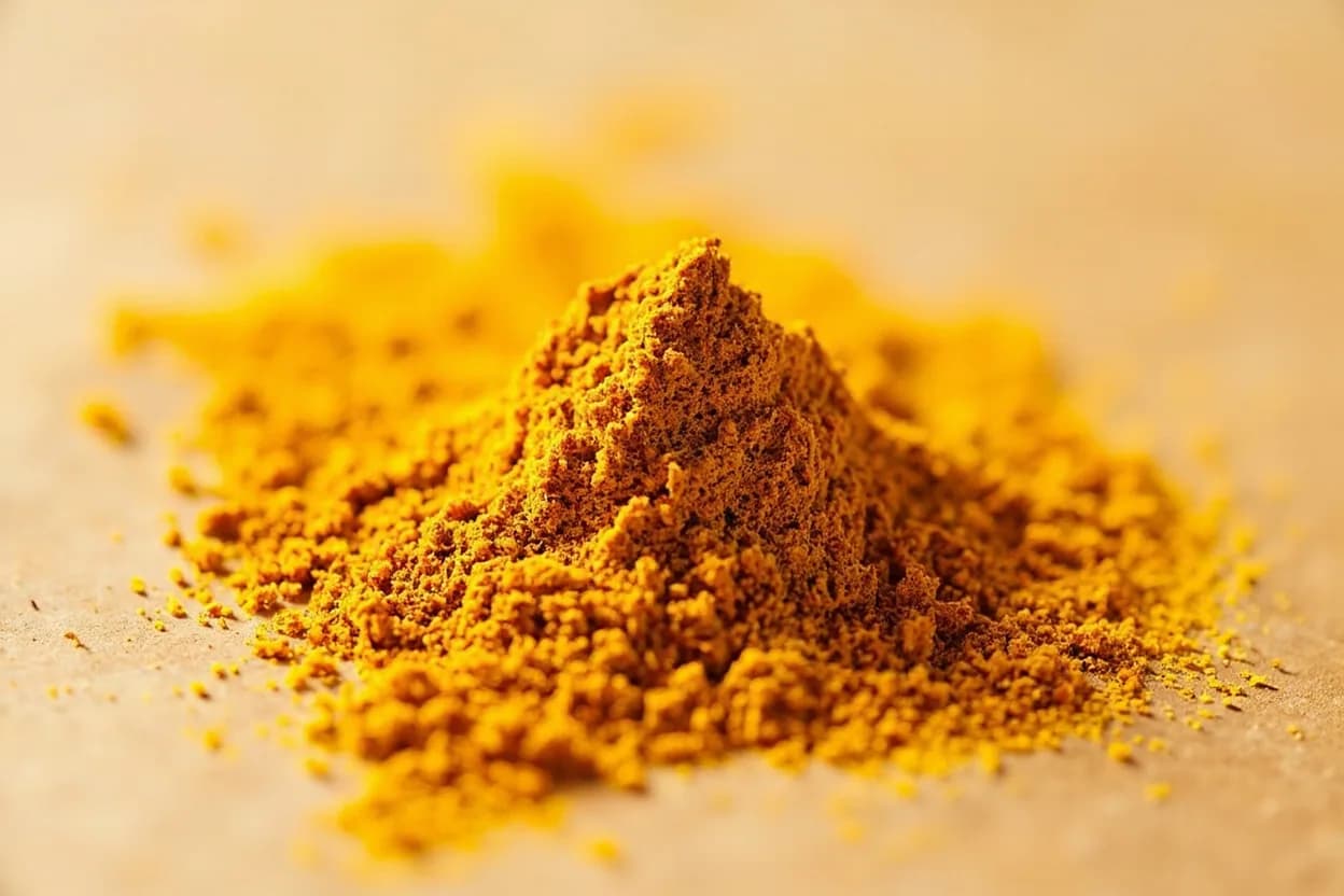 Amchur (Dried Mango Powder) in its natural form. Amchur (from Hindi aam = mango, chur = powder) is made by peeling, slicing, and sun-drying raw green mangoes, then grinding the dried slices to a fine beige-tan powder. Tasting profile: Bright citric tartness (citric acid, malic acid), Tropical mango fruitiness — green rather than ripe, Faint astringency — drying on the finish, Light floral-ester note (ethyl butanoate).